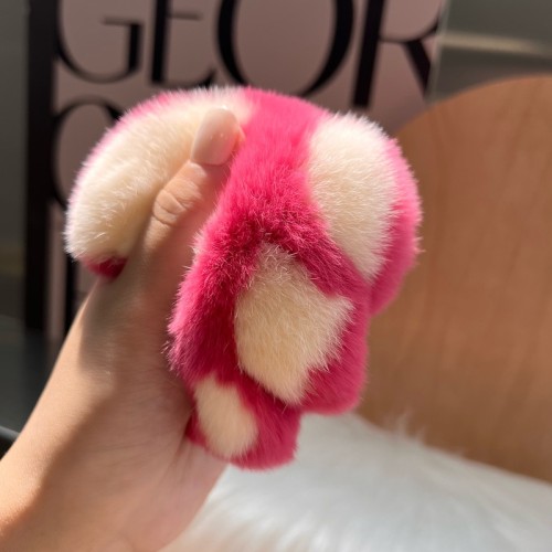 【 Cute Cat Claw 】 Otter Rabbit Hair Car Keychain Pendant Instagram Popular Plush Book Bag Pendant Gift