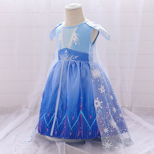 Amazon Ice and Snow Fantasy 2 Elsa Baby Baby First Year Dress Snowflake Skirt Elsa Princess Pengpeng Skirt