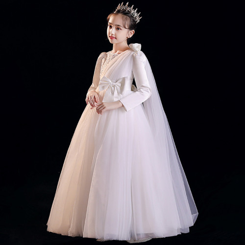 Children's evening dress, flower girl princess dress, girl fluffy gauze, girl foreign style, children's host piano performance costume