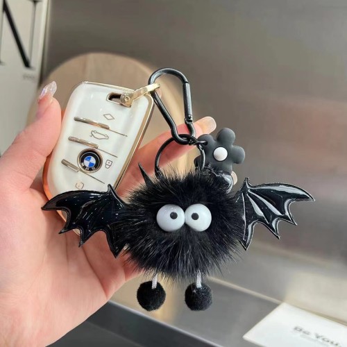 Cute internet celebrity plush mink fur small monster bag pendant ins plush ball elf bag keychain pendant