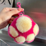 【 Cute Cat Claw 】 Otter Rabbit Hair Car Keychain Pendant Instagram Popular Plush Book Bag Pendant Gift