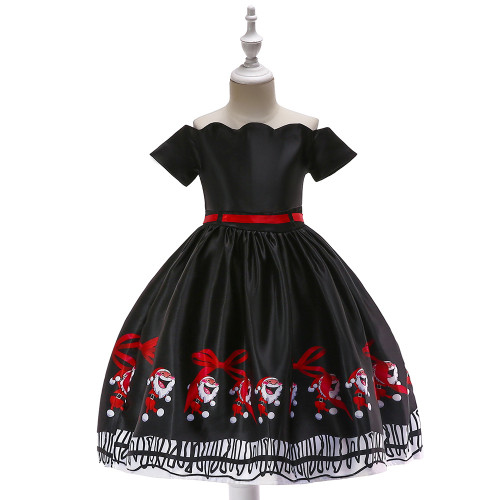 New Children's Dress Christmas Dress Girl's Printed Dress Princess Dress Amazon eBay Source