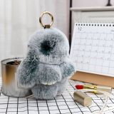 Cute real otter rabbit plush and cute rabbit pendant decoration dead rabbit jewelry bag accessories car keychain pendant manufacturer