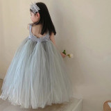 Summer Princess Dress Girl Dress Flower Girl Wedding Little Girl Birthday Fashionable Dress Children's Fluffy Gauze Dress