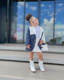 Cross border foreign trade autumn new trendy and cool street suit children's color matching suit jacket ins