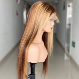 Highlight Straight lace front wig Human Hair