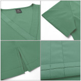 New summer leisure female doctor beauty clinic nurse work uniform short sleeved long pants frosted set for cross-border foreign trade