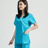Manufacturer's polyester cotton hand washing clothes, short sleeved isolation clothes, high-temperature resistant brush hand clothes, cotton protective clothing, medical work clothes set