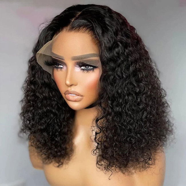 200% Curly Human Hair Wig front lace real human wig headband wigs wigs real hair brazilian
