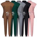 Handwashing clothes, elastic nurse clothing, short sleeved women's split suit, dental doctor's work clothing, men's elastic surgical clothing