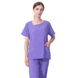 Amazon operating room short sleeved hand washing clothes for women's skin management work clothes, nurse beautician isolation work clothes