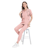 Wholesale of high-end elastic nurse clothing for doctors in stock, operating room, beauty salon, hand washing clothes, embroidered logo, and workwear