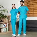 Foreign trade surgical suit, dental doctor's work suit, dental surgery operating room brush hand suit, polyester cotton nurse suit