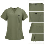 New color Amazon operating room short sleeved hand washing suit for female skin management nurse suit, surgeon isolation suit, work suit