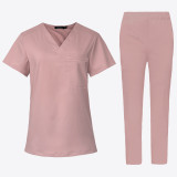 Short sleeved doctor, nurse, pet, dental, and oral care clothing, hand washing clothes, operating room hand brushing clothes, female
