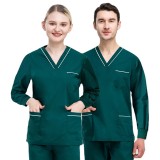Foreign trade long sleeved brush hand clothes, pet hospital dental and oral beauty salon work clothes, doctor and nurse hand wash suit