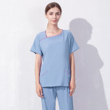 Amazon operating room short sleeved hand washing clothes for women's skin management work clothes, nurse beautician isolation work clothes