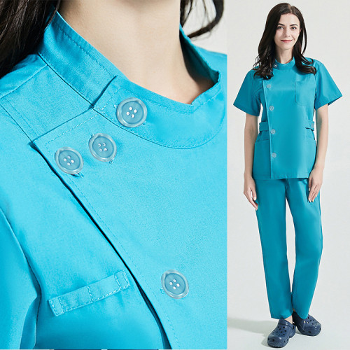 Dentists, dentists, dentists, and dentists work uniforms, new nurse uniforms, brush hand clothing, women's hand wash suit, short sleeved surgical clothing set