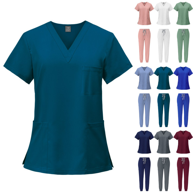 New hand sanitizers for men and women, quick drying short sleeved surgical gowns, dental nurses, doctors, work clothes, pet hospitals, work clothes