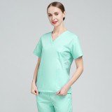 Operating room hand wash clothes for women in summer, thin style for dentists, work clothes for nurses, split set surgical clothes, polyester cotton