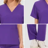 Elastic quick drying short sleeved workwear summer thin hospital beauty salon doctor and nurse workwear set Amazon