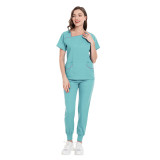 Nursing clothes, summer thin and comfortable casual short sleeved women's set, doctor and nurse work clothes, Amazon hot selling