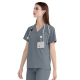 New operating room short sleeved hand washing clothes, women's top, work clothes, nurse clothes, doctor's hand washing clothes, cross-border Amazon