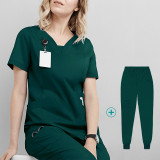 Elastic quick drying medical work clothes for oral dentists, operating room gowns, summer thin hand washing clothes for foreign trade