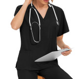 New summer leisure female doctor beauty clinic nurse work uniform short sleeved long pants frosted set for cross-border foreign trade