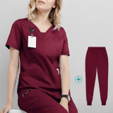 Elastic quick drying medical work clothes for oral dentists, operating room gowns, summer thin hand washing clothes for foreign trade