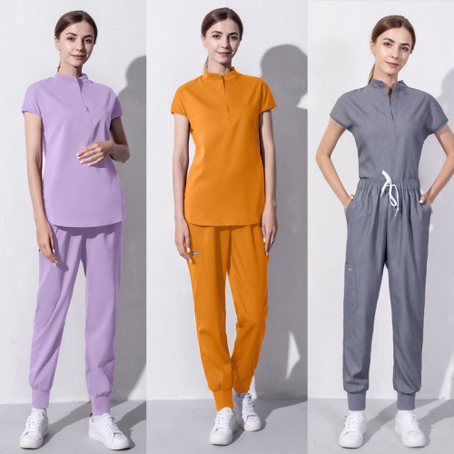 High end surgical clothing, dental operating room hand wash clothes, elastic female brush hand clothes, doctor and nurse oral work clothes set