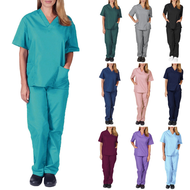 Cross border Amazon Summer Handwashing Clothes Thin Men's Doctor Surgical Clothing Women's Nurse Work Clothing Elastic Quick Drying Set