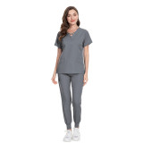Wholesale of high-end elastic nurse clothing for doctors in stock, operating room, beauty salon, hand washing clothes, embroidered logo, and workwear