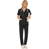 Elastic quick drying short sleeved workwear summer thin hospital beauty salon doctor and nurse workwear set Amazon