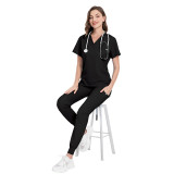 Factory direct sales hospital hand wash suit wholesale oral clinic operating room nurse suit short sleeved V-neck brush hand suit