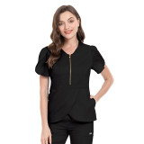 Cross border doctor's surgical suit set for women's slim fitting nurse suit, short sleeved V-neck hand washing clothes, elastic professional workwear
