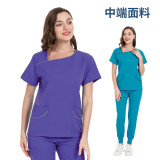 Nursing clothes, summer thin and comfortable casual short sleeved women's set, doctor and nurse work clothes, Amazon hot selling