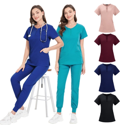 Manufacturer's direct sales of surgical gowns for oral dentists, women's split body wash clothes set, elastic quick drying hospital nurse uniforms