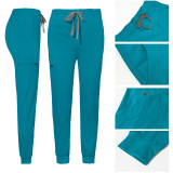 Three piece set of V-neck jackets, surgical gowns, hand washing clothes, medical nurse uniforms, women's Amazon distribution