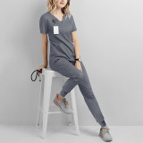 Elastic quick drying medical work clothes for oral dentists, operating room gowns, summer thin hand washing clothes for foreign trade