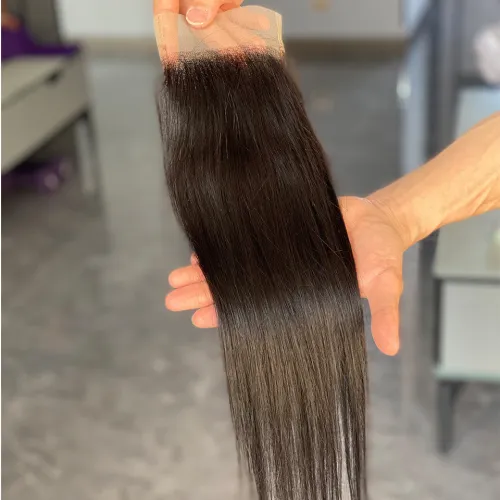 4x4 Free Part Lace Closure Human Hair Can Be Bleached