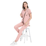 Wholesale of short sleeved surgical clothing sets for female doctors and nurses, SPA beauty salon work clothes, dental brushes, and handwear in factories