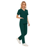 Handwashing clothes, short sleeved women's surgical gowns, beauty salon doctors, work clothes, men's operating room hand brushes, short sleeved sets wholesale