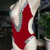 New Sexy One Piece Bikini Manufacturer Direct Sales eBay AliExpress Handsewn Diamond One Piece Bikini