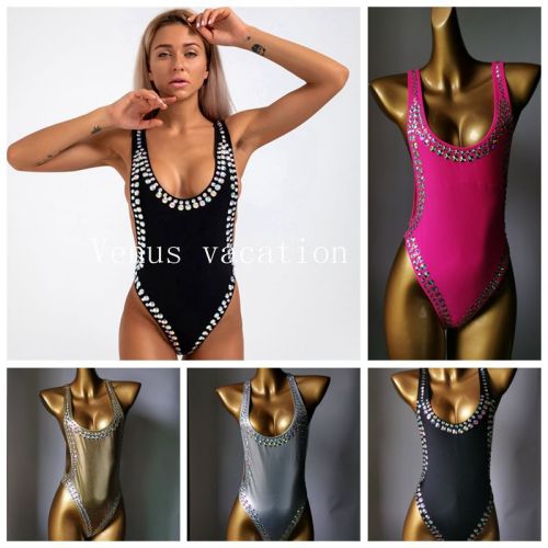 One piece diamond swimsuit for external supply, high-quality bikini, high-end bikini manufacturer, direct sales of one piece bikini