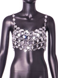 Cross border supply of European and American AliExpress in the summer of 2023, hot selling nightclubs, sexy gemstone suspender, hollowed out top