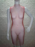 Cross border eBay, Amazon's best-selling women's clothing for foreign trade, transparent mesh sparkling diamond sexy nightclub dress