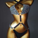 New Diamond Chain Bikini One Piece Bikini Swimwear from Amazon