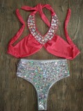 High waistband diamond swimsuit hot selling bikini7 color in stock, manufacturer exclusively for Amazon eBay
