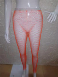 Hot selling fashion stage sexy mesh sparkling diamond waist slimming women's pants with cross mirror Wish in Europe and America